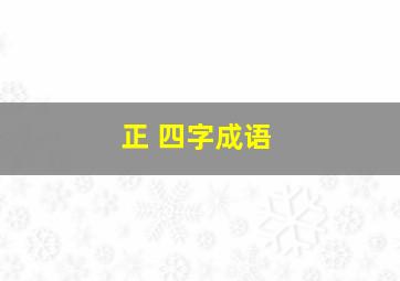 正 四字成语